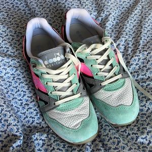 Diadora Heritage Luminarie Sneakers Trainers Turquoise Blue Teal 7